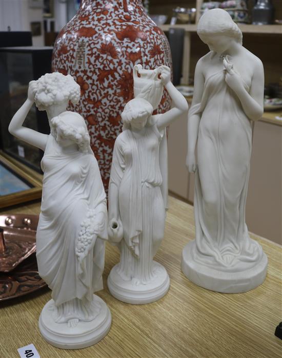 Three classical Parianware figures